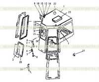 Кабина конструкции защиты от опрокидывания Кабина конструкции защиты от опрокидывания